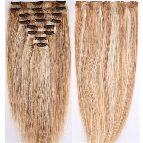 Lelinta 22 Inch Real Remy Human Hair Top Grade 7a For Woman Charming 8 Piece 18clips Clip In