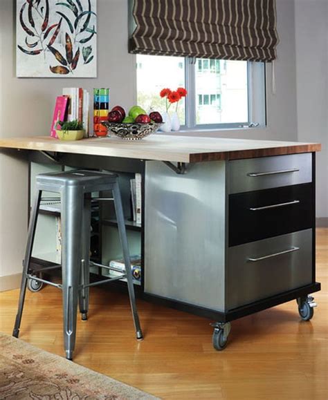 It's crafted from solid wood and veneers, and it stands on caster wheels that lock to keep it in place. 1000+ images about Mobile Homes...or Kitchens on Pinterest ...