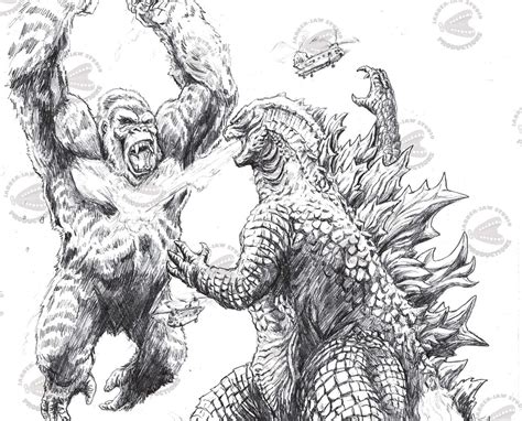 View Printable Godzilla Vs King Kong Coloring Pages Home My Xxx Hot Girl