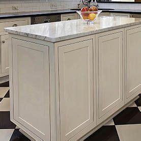 White kitchen cabinet end panel and baseboard kitchen in 2019. center island in white cabinets with decorative door ...