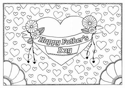 Coloring Father Fathers Hearts Pages Adult