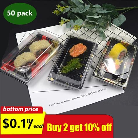 Disposable Sushi Box Dishes Food Tray Plate Cake Packaging Aliexpress