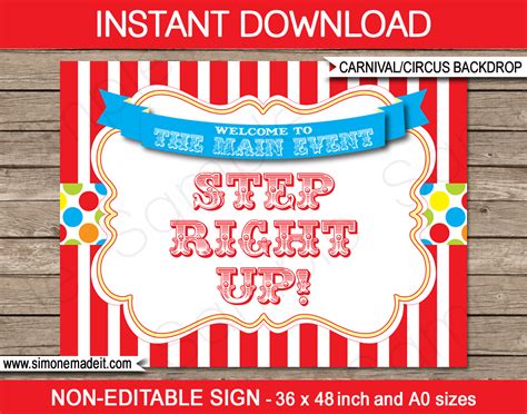 Free Printable Carnival Welcome Sign 1712ybonlineacessde Free
