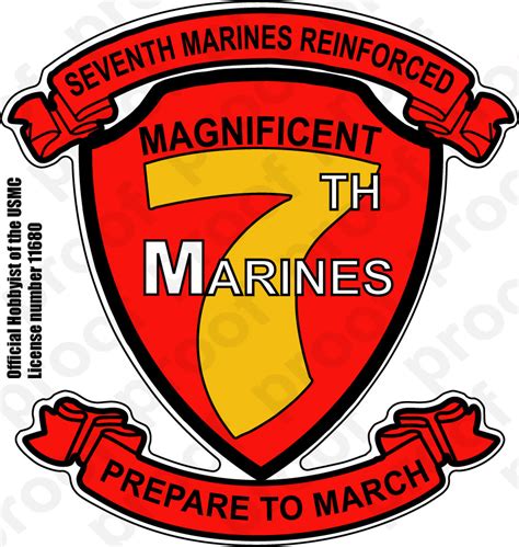 Sticker Usmc Unit 7th Marine Regiment C Mc Graphic Decals