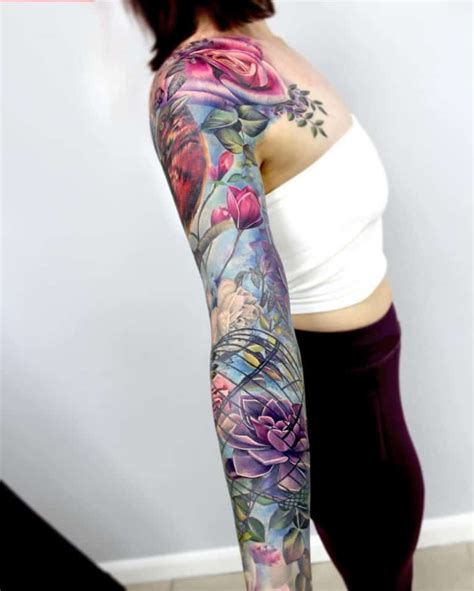 Colorful Sleeve Tattoos Arm Sleeve Tattoos For Women Floral Tattoo Sleeve Best Sleeve Tattoos