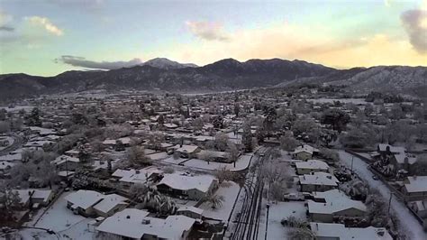 Yucaipa Snow 12 31 14 Aerial Youtube