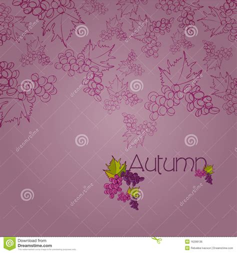 Elegant Autumn Illustrated Background Stock Vector