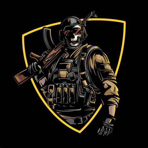 Logo Dart Gaming Logo Zombie Army Warrior Logo Team Logo Design