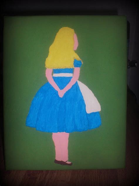 Alice In Wonderland Acrylic Painting On Canvas