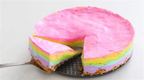 Rainbow No Bake Cheesecake Recipe Cheesecake Recipes Rainbow