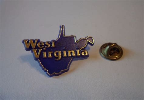 West Virginia State Pin Shaped Like The State Of By Oldladywhite