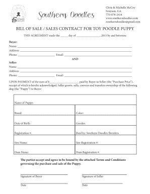 Who takes the puppy sale contract. 25 Printable Bill Of Sale For A Dog - Puppy Forms and ...