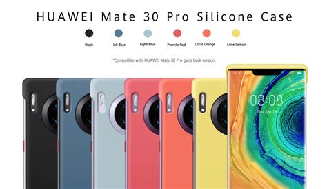 Original Huawei Mate 30 Pro Liquid Silicone Skin Friendly Back Cover Case