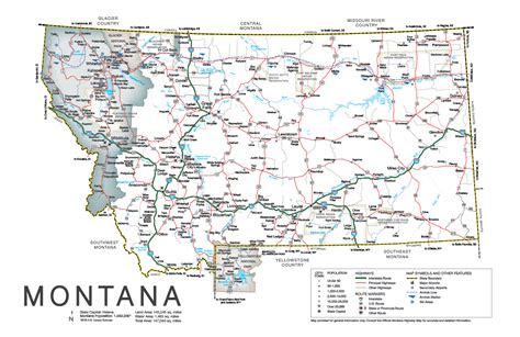 30 Hwy Map Of Montana Maps Database Source