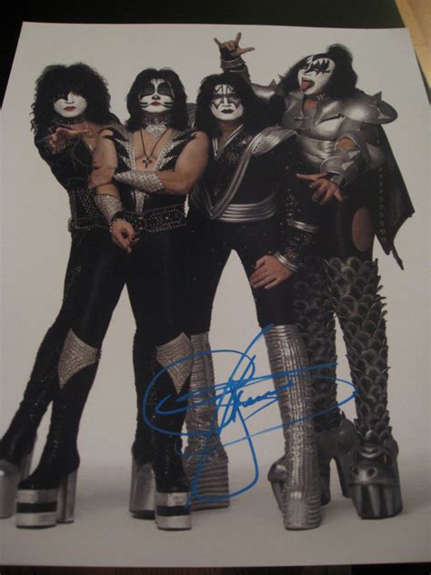 Gene Simmons Signed Autograph 8x10 Photo Kiss Group Photo In Person