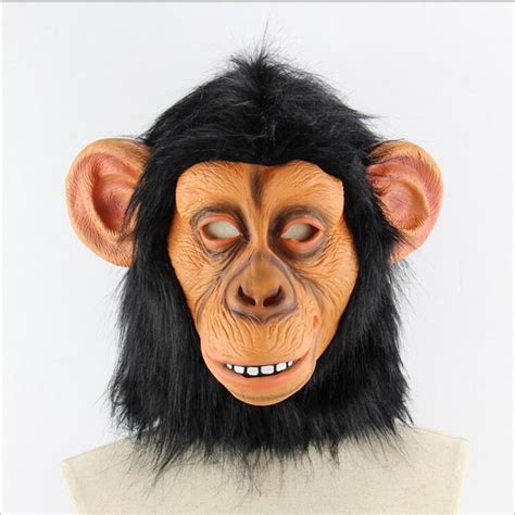 Scary Latex Halloween Mask Orangutan Monkey Cosplay Full Face Horror