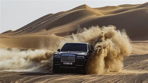 Download 1366x768 Wallpaper Rolls Royce Cullinan Black Luxury Car Off