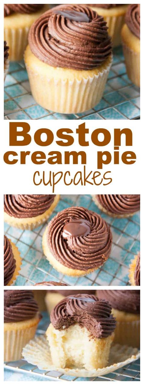 Boston cream cupcakes, ladies and gentlemen. Boston Cream Pie Cupcakes - Boston Girl Bakes