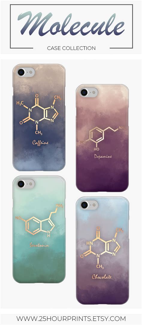 Caffeine Molecule Phone Case Iphone 7 Case Iphone 11 Pro Etsy