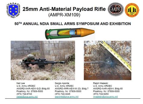 25mm Anti Material Payload Rifle Barrett Xm109 Secret Projects Forum