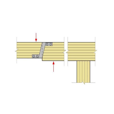 Beam Splice With Steel Plate Scarf Joint Woodworks Wood Products