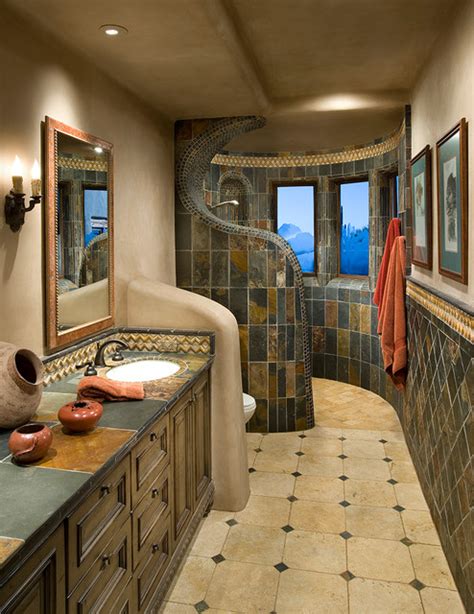 Organic Southwest Southwestern Bathroom Phoenix By Urban Design Associates