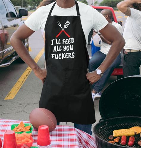 Ill Feed All You Fckers Apron Funny Fathers Day Etsy