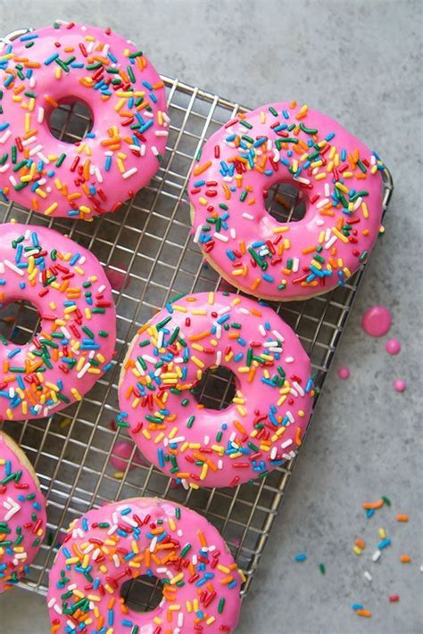 Baked Birthday Cake Doughnuts Recipe From Cake