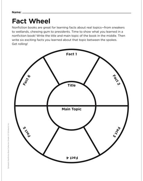 Fact Wheel Nonfiction Graphic Organizer Printable Graphic Organizers
