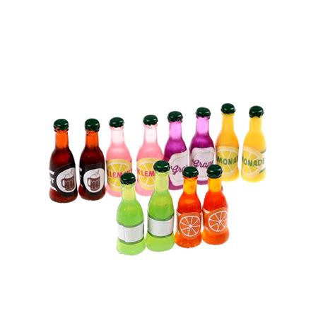 2pcs 112 Mini Drink Bottle Toys Dollhouse Miniature Toy Doll Drink