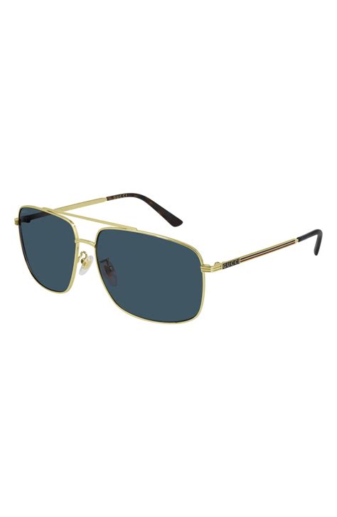 Mens Gucci 63mm Oversize Aviator Sunglasses The Fashionisto