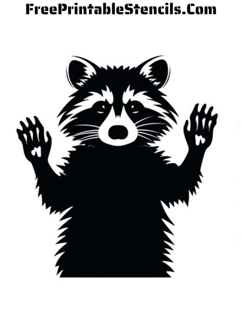 Free Printable Raccoon Stencils Free Printable Stencils