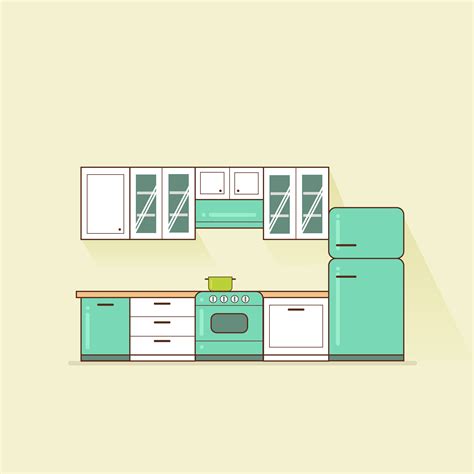 Kitchen Cabinet Vector At Collection Of Kitchen