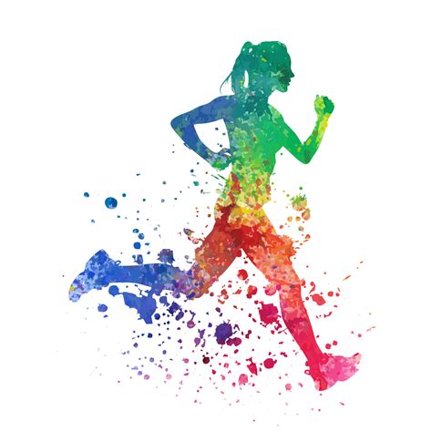 Silhouette Girl Running Png Female Runner Sublimation Design