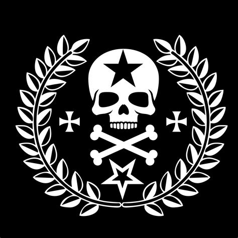 Military Emblem With Skull 617117 Vector Art At Vecteezy