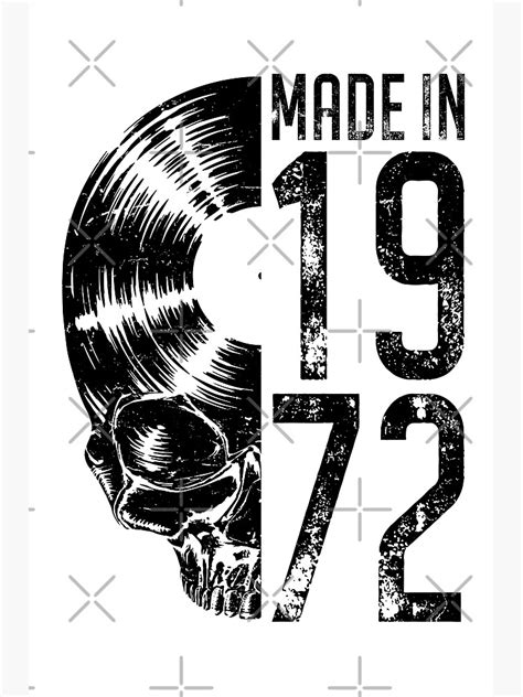 Made In Vintage Vinyl Record Lover Gothic Skull Lp Poster For