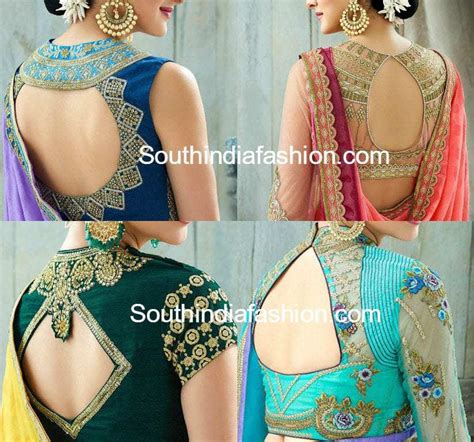 Stylish Saree Blouse Back Neck Designs South India Fashion