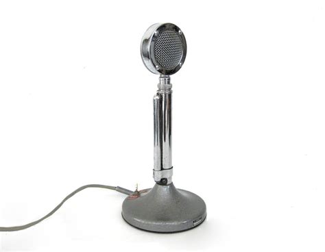 Vintage Radio Microphone Cb Ham Astatic D 104 G Stand Lollipop Ohio Mid