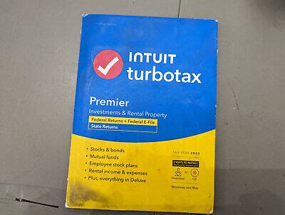 Turbotax Premier Federal State Windows Mac Disc Sealed