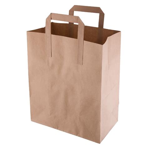 Fiesta Compostable Recycled Brown Paper Carrier Bags Medium Pack Of
