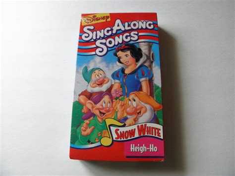 Snow White Heigh Ho Disney Sing Along Songs Vhs Video Tape Etsy The