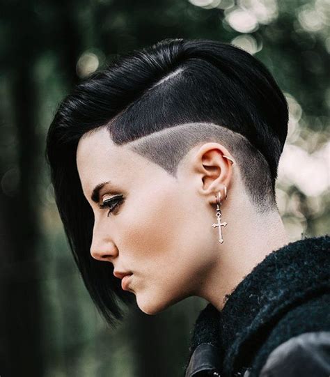 Modern Shaved Hairstyles And Edgy Undercuts For Women Part Side Haircut Half Shaved