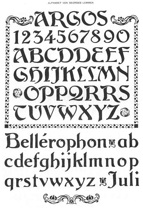 Typography Art Nouveau