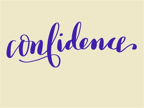 Confidence Confidence Lettering Typography