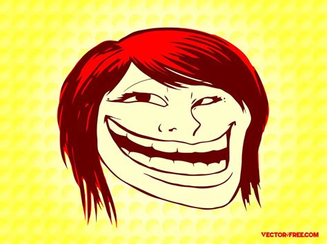Troll Face Girl Vector Art And Graphics