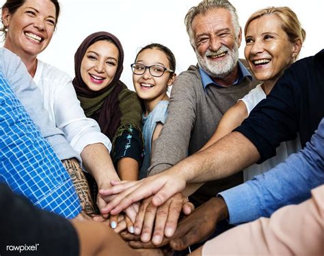 Download Premium Image Of Happy Diverse People Hands Together 212462