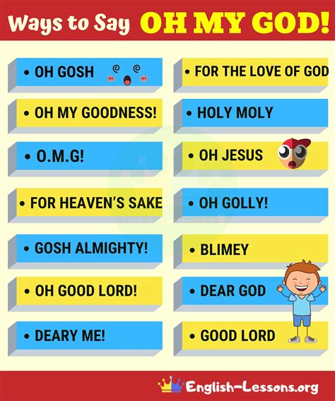 Funny Ways To Say OH MY GOD English Phrases English Words English Grammar English Vocabulary