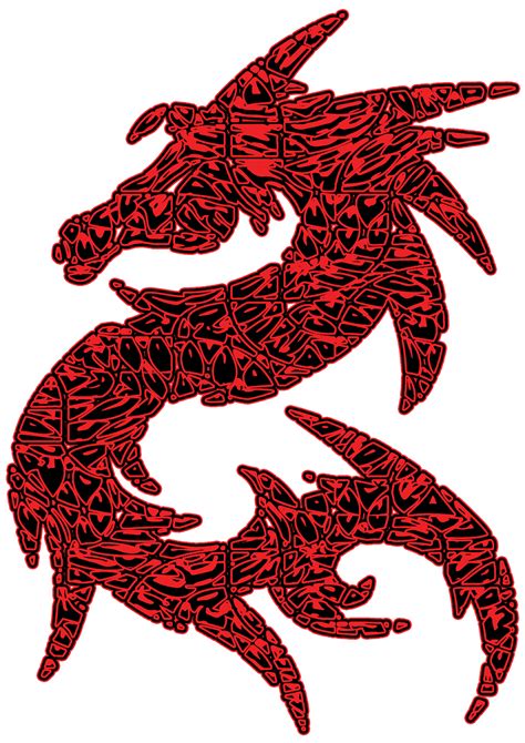 Tribal Red Dragon | Free Images at Clker.com - vector clip art online png image