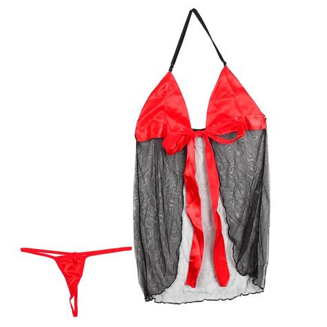 Women Sexy Lingerie Costumes Sleepwear Nightwear With G String Erotic