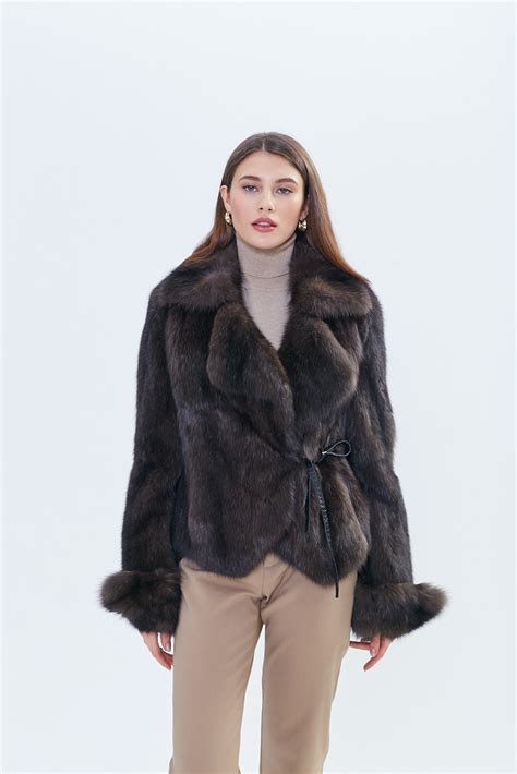 Womens Fur Coat Russian Sable Fur